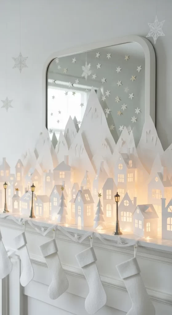 Winter White Paper Village