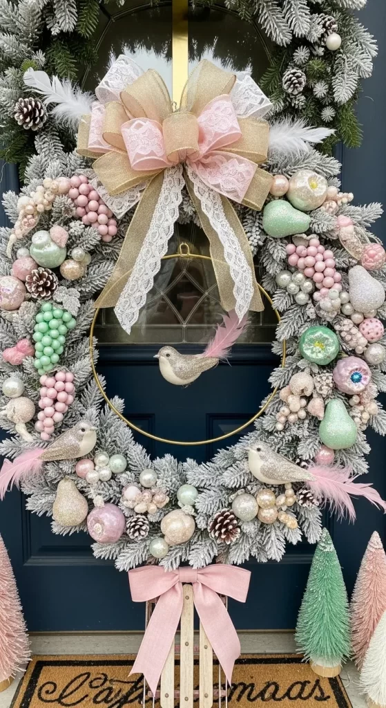 Whimsical Sugared Fruit & Bird Wreath