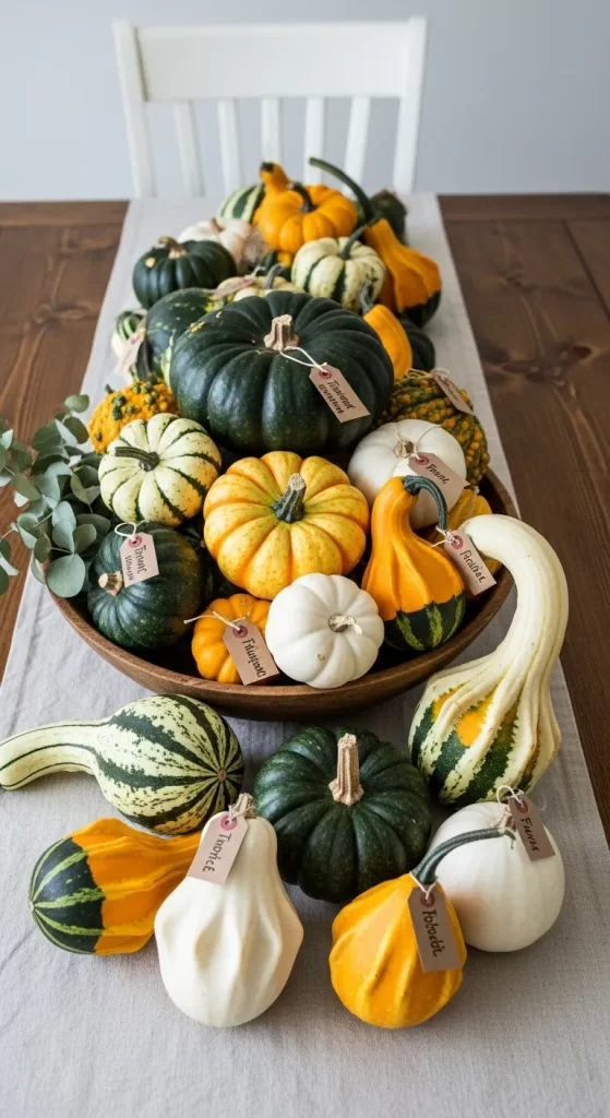 The Tagged Gourd Centerpiece