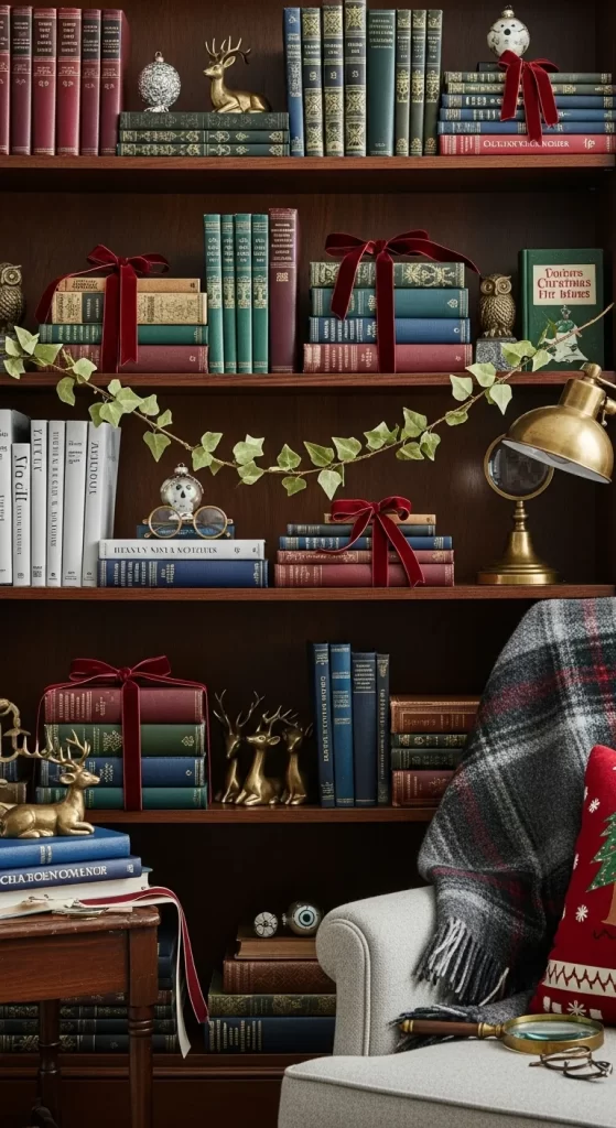 Classic Library Shelf Decor