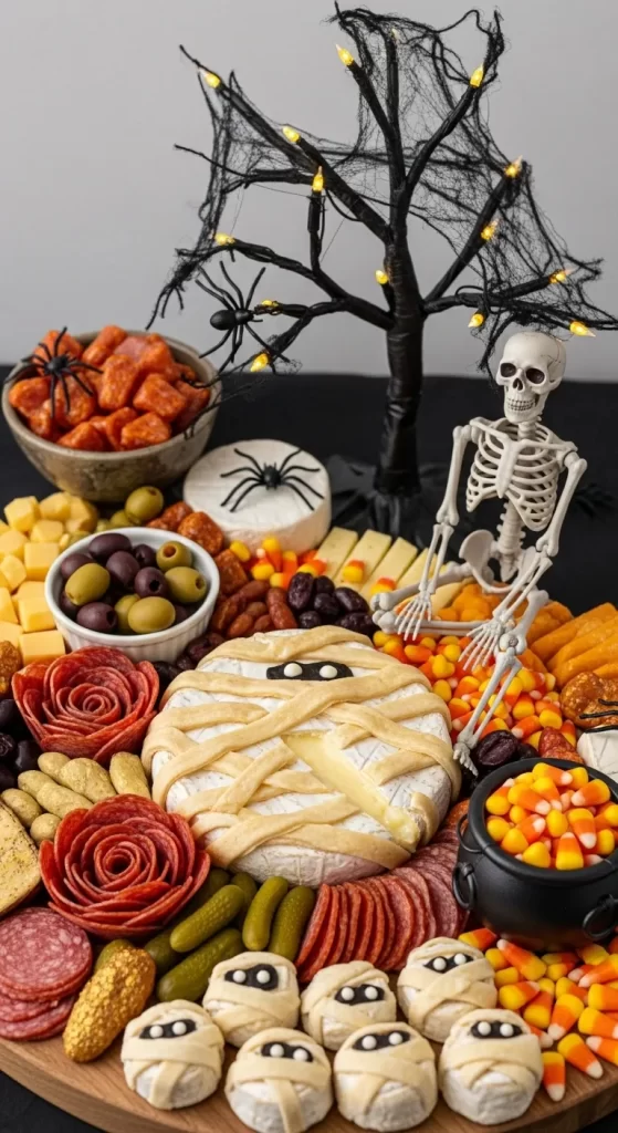Mummy and Skeletons Charcuterie Board