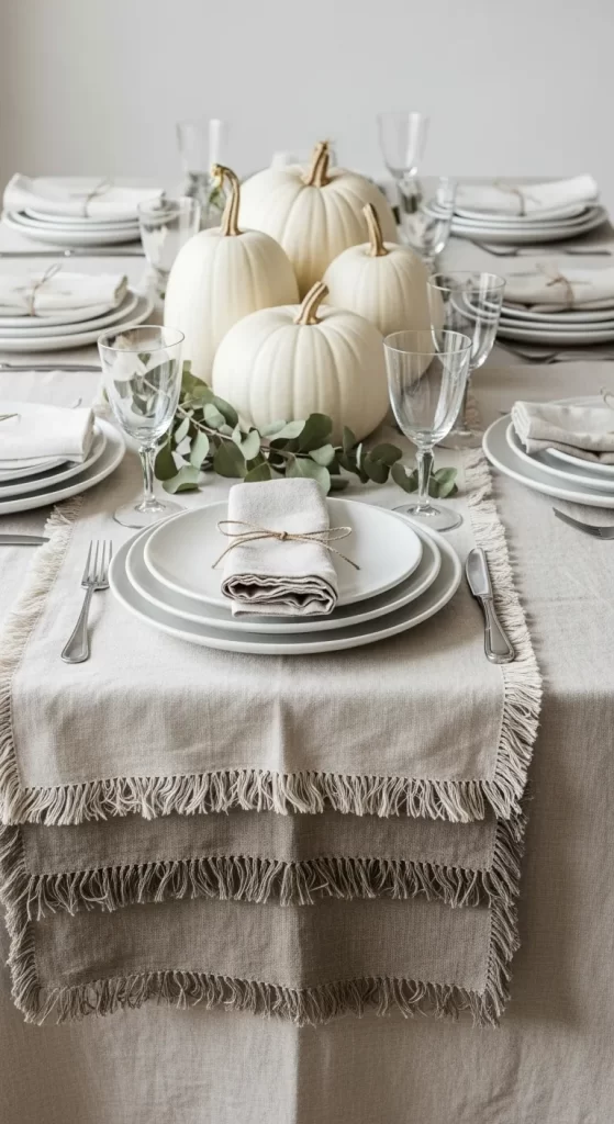 The Minimalist White Pumpkin Tablescape