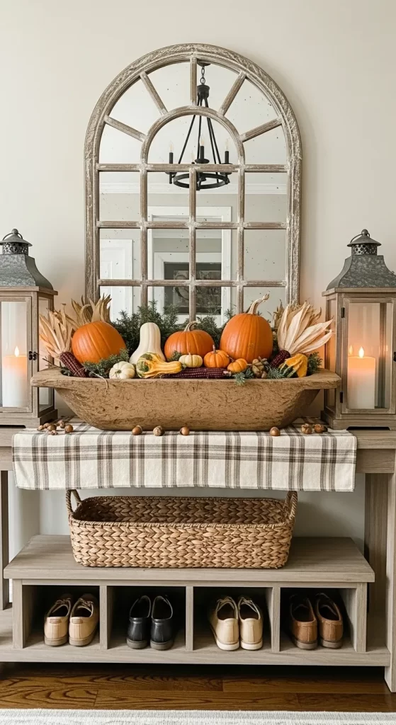 Rustic Dough Bowl Display