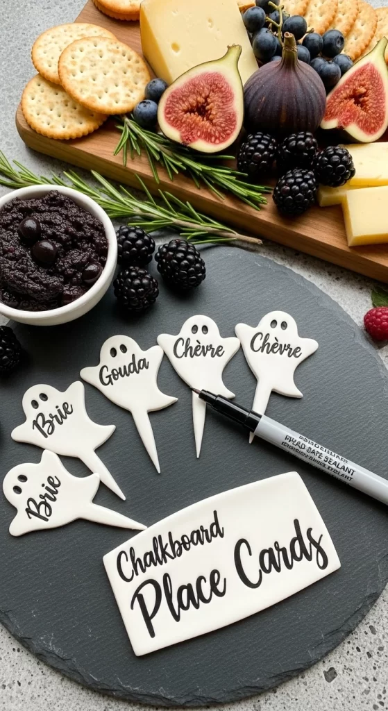 Ghostly Cheese Board Markers