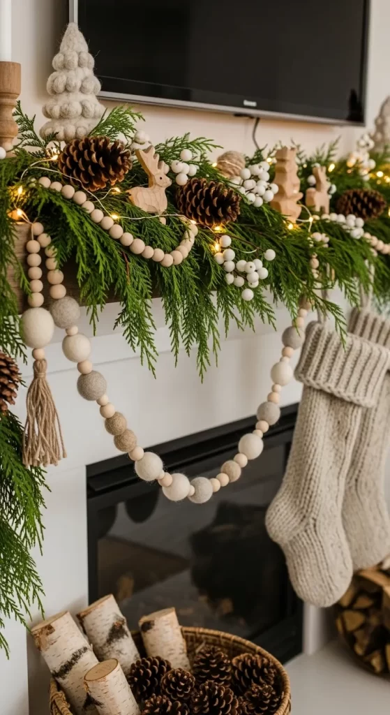 Scandinavian Woods Mantel Garland