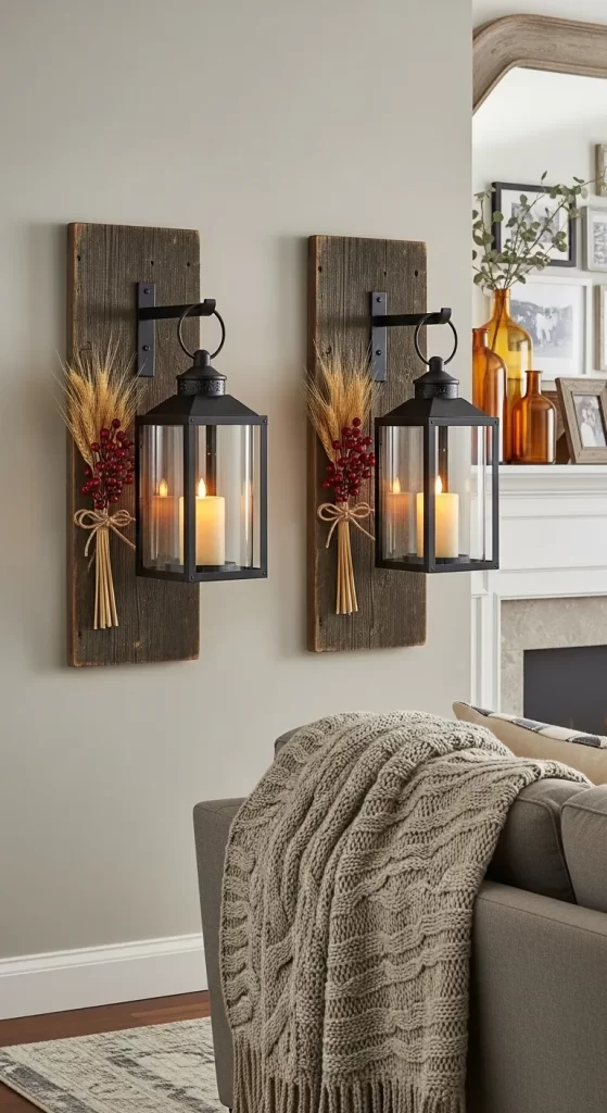 Rustic Lantern Wall Sconces
