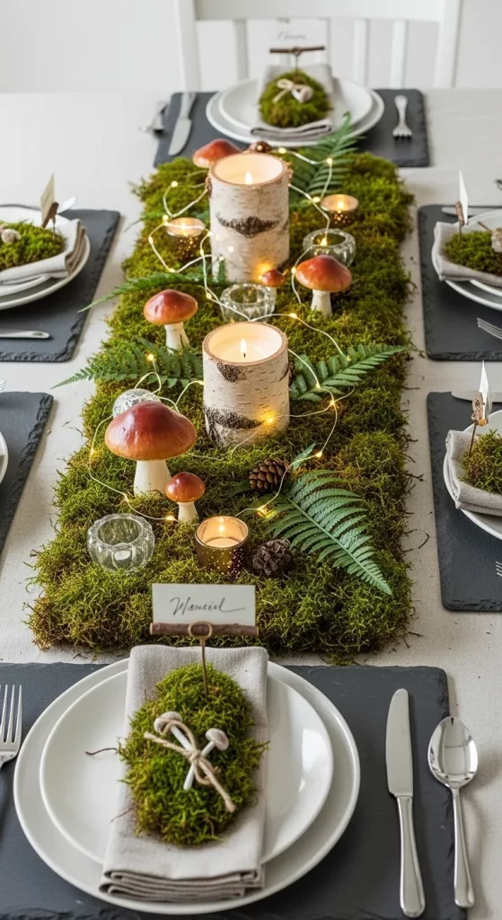 Woodland Moss Table Runner