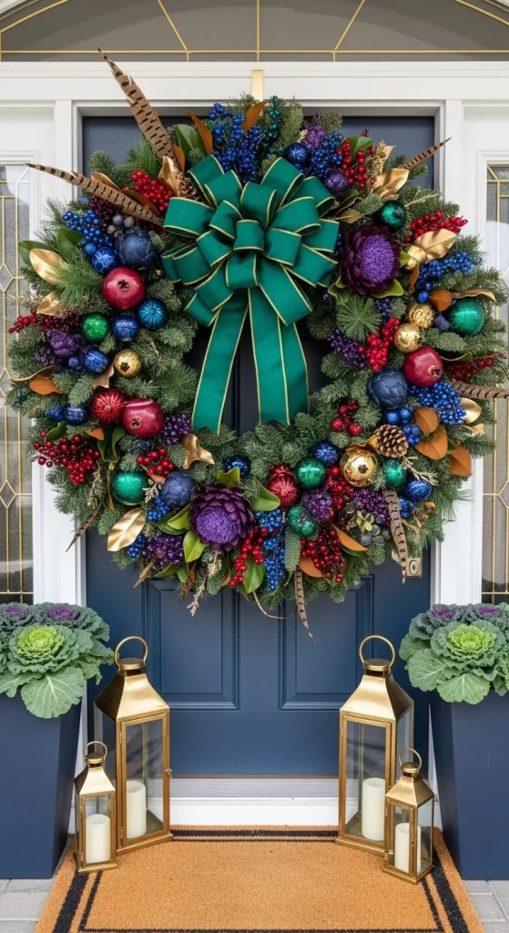 Jewel-Toned Holiday Splendor Wreath