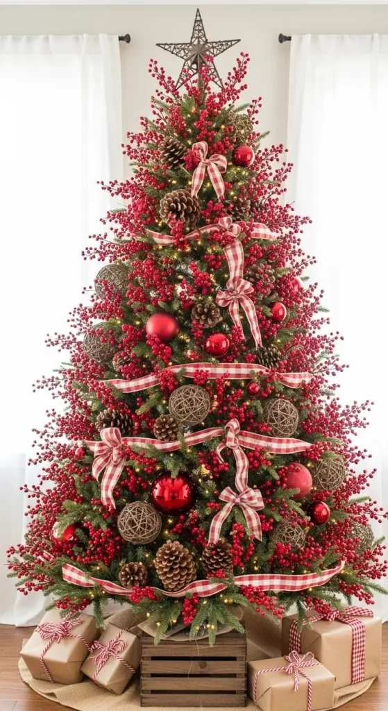 Rustic Berry and Plaid