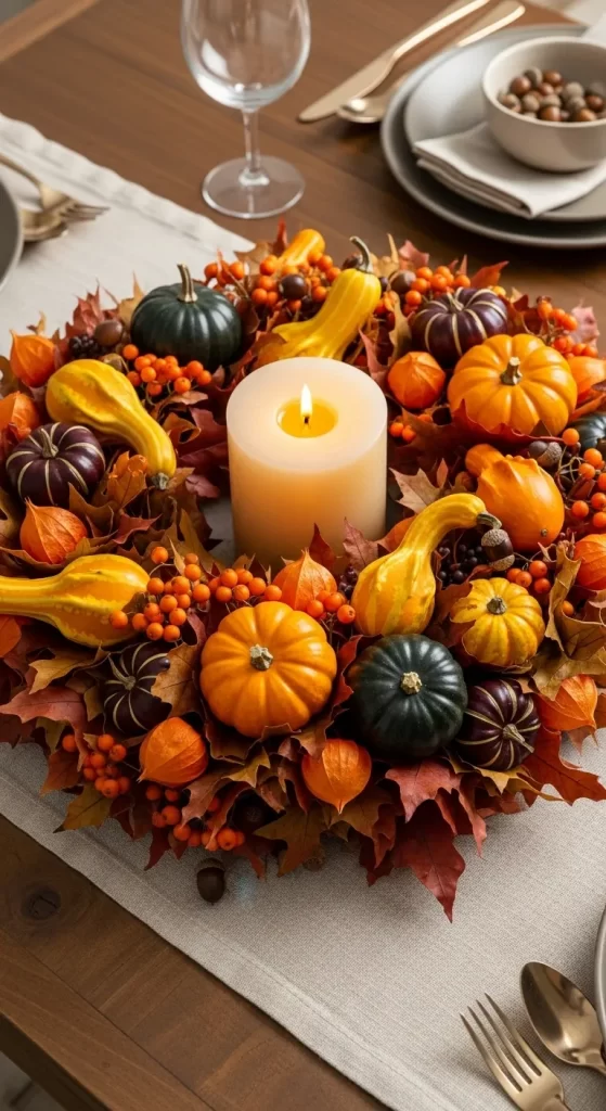 The Harvest Wreath Candle Ring