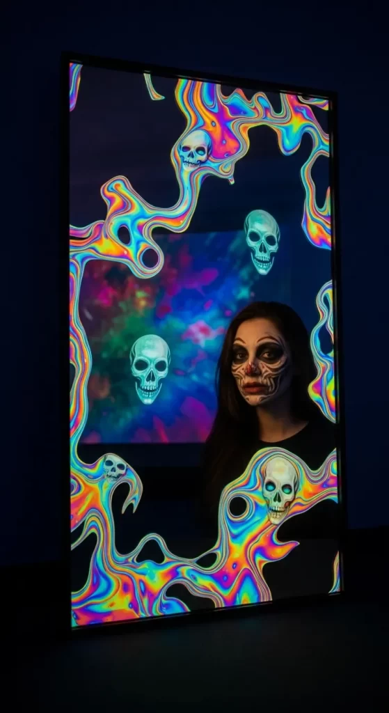 The Psychedelic Skull Mirror