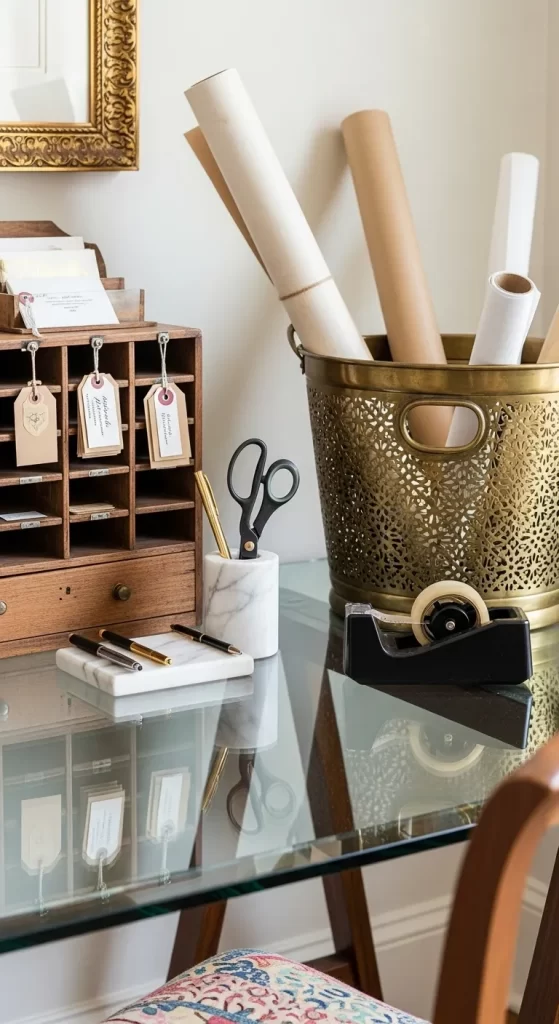 The Elegant Glass-Top Desk