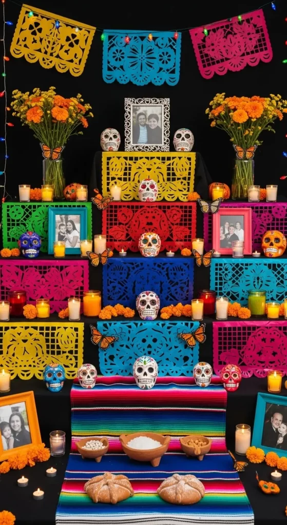 Colorful Day of the Dead Ofrenda Colorful Day of the Dead Ofrenda