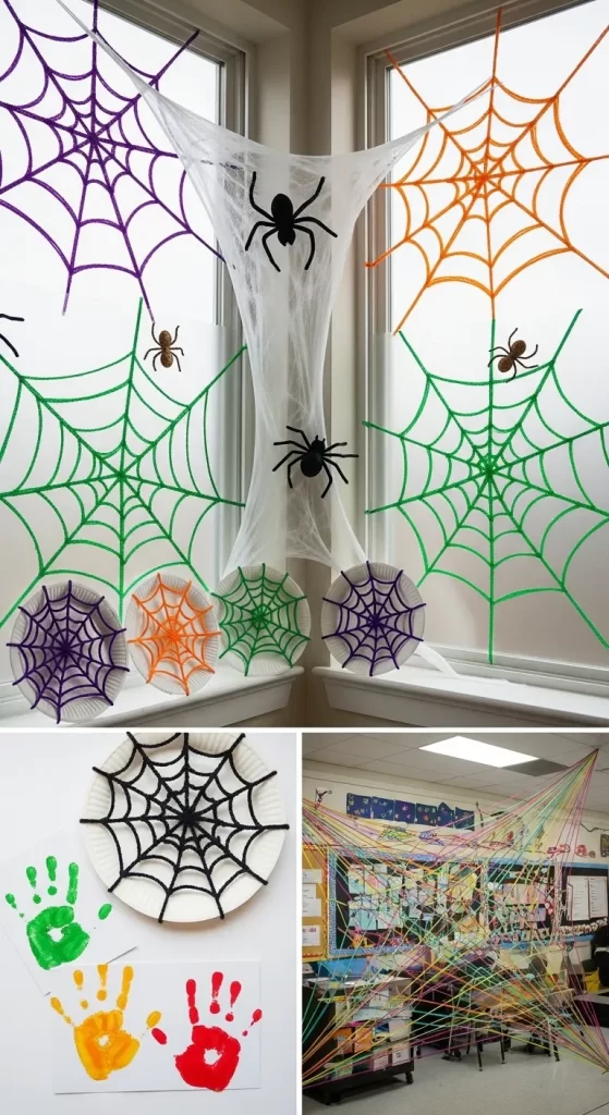 Colorful Spider Web Window Art Colorful Spider Web Window Art