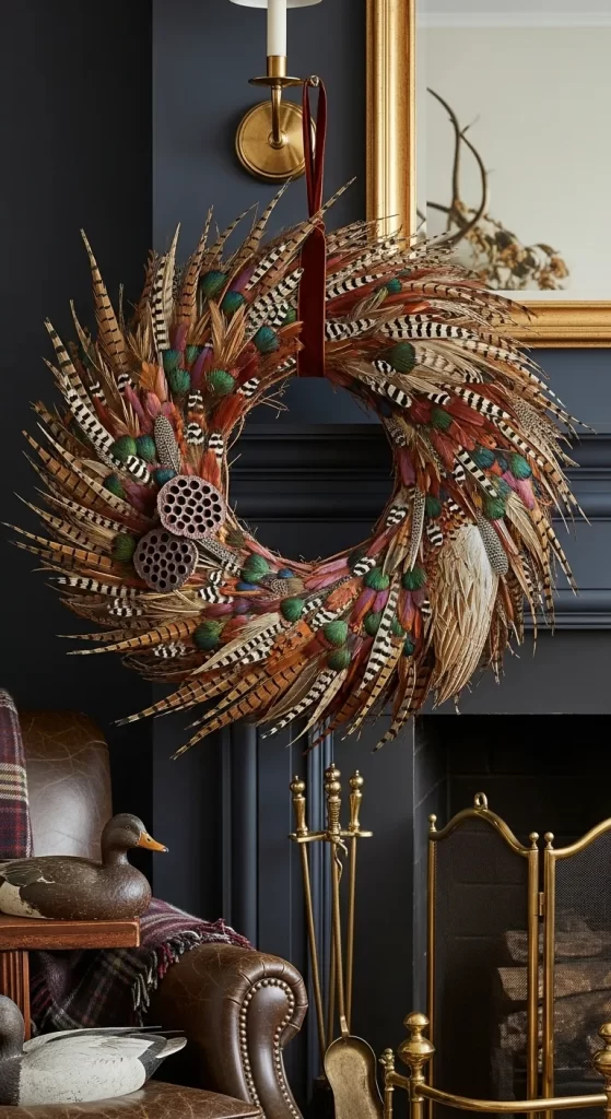 Pheasant Feather Wreath
