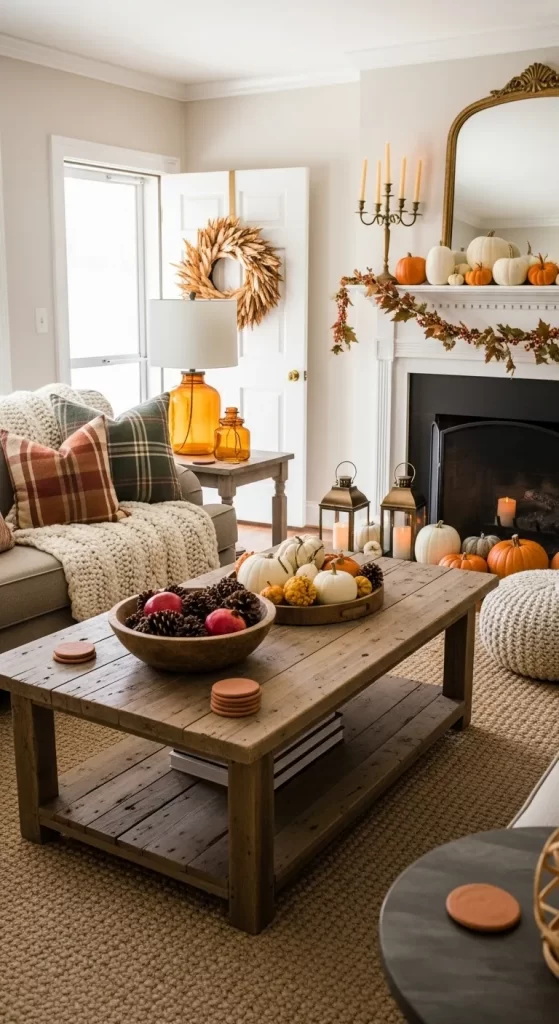 The Rustic Autumn Mantel