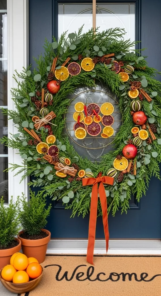 Spiced Citrus & Evergreen Wreath
