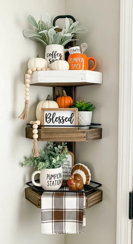 Tiered Corner Shelf Display