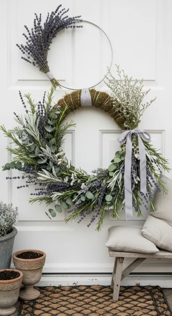 Herbal Garden Asymmetrical Wreath
