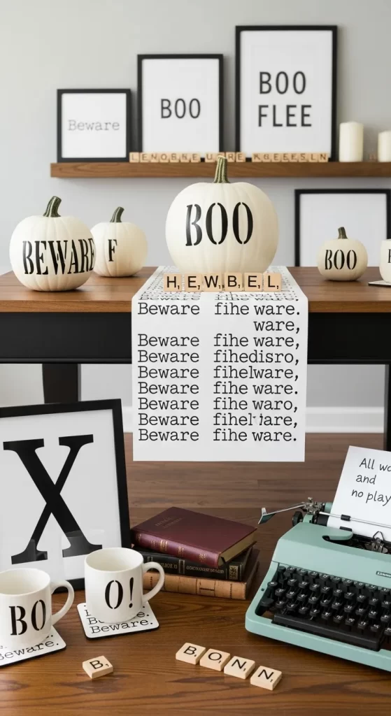 Spooky Scrabble & Typewriter