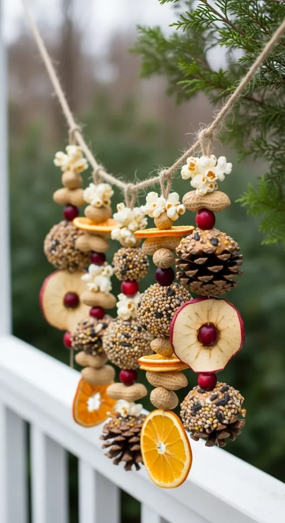 Winter Bird Feeder Garland