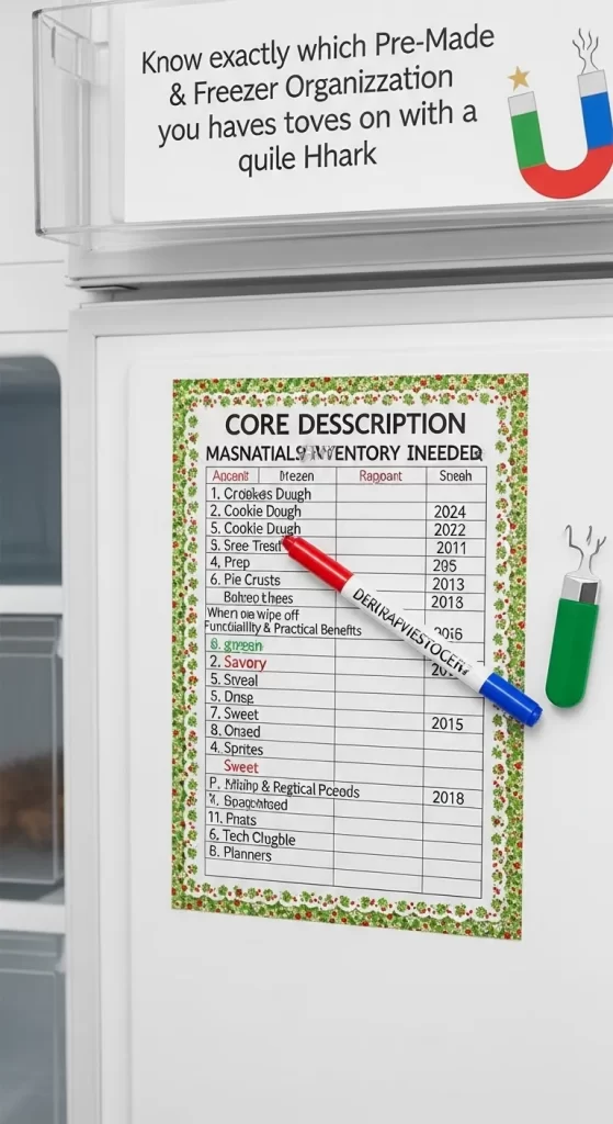 Magnetic Freezer Inventory List