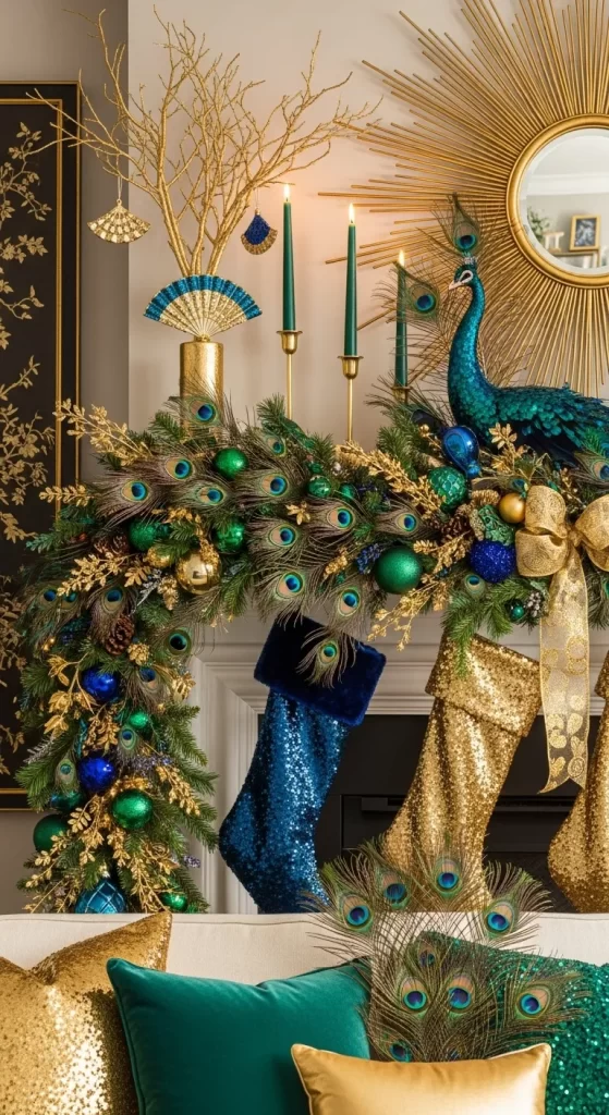 A Glimmering Peacock Christmas