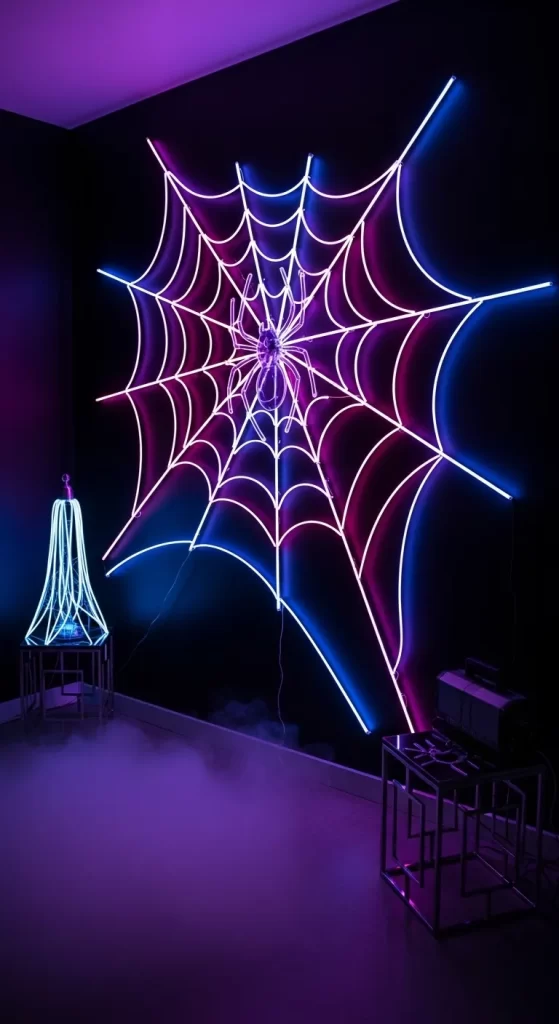 Neon Noir Spiderweb Light