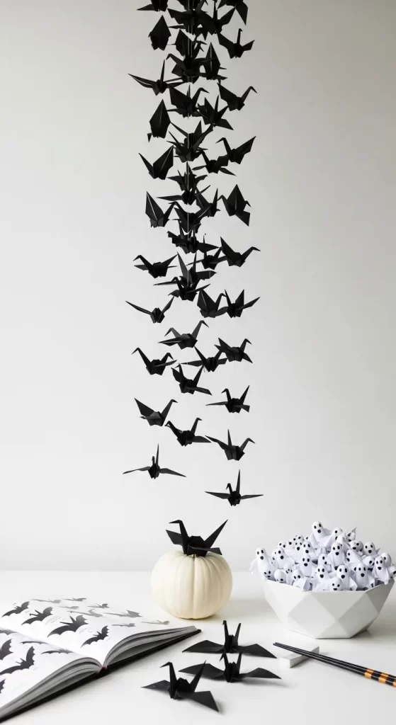 Swarm of Origami Cranes