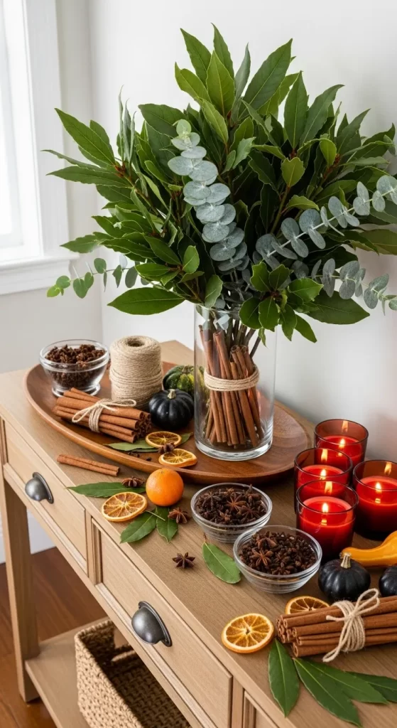 Spice-Scented Console Decor