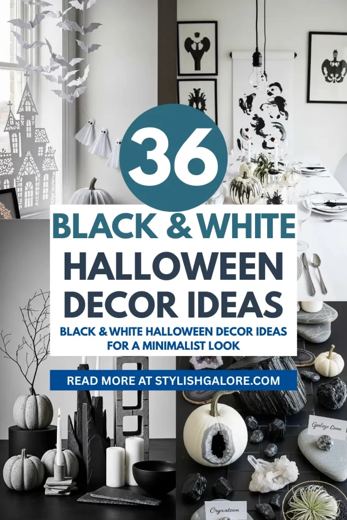 Black and White Halloween Decor
