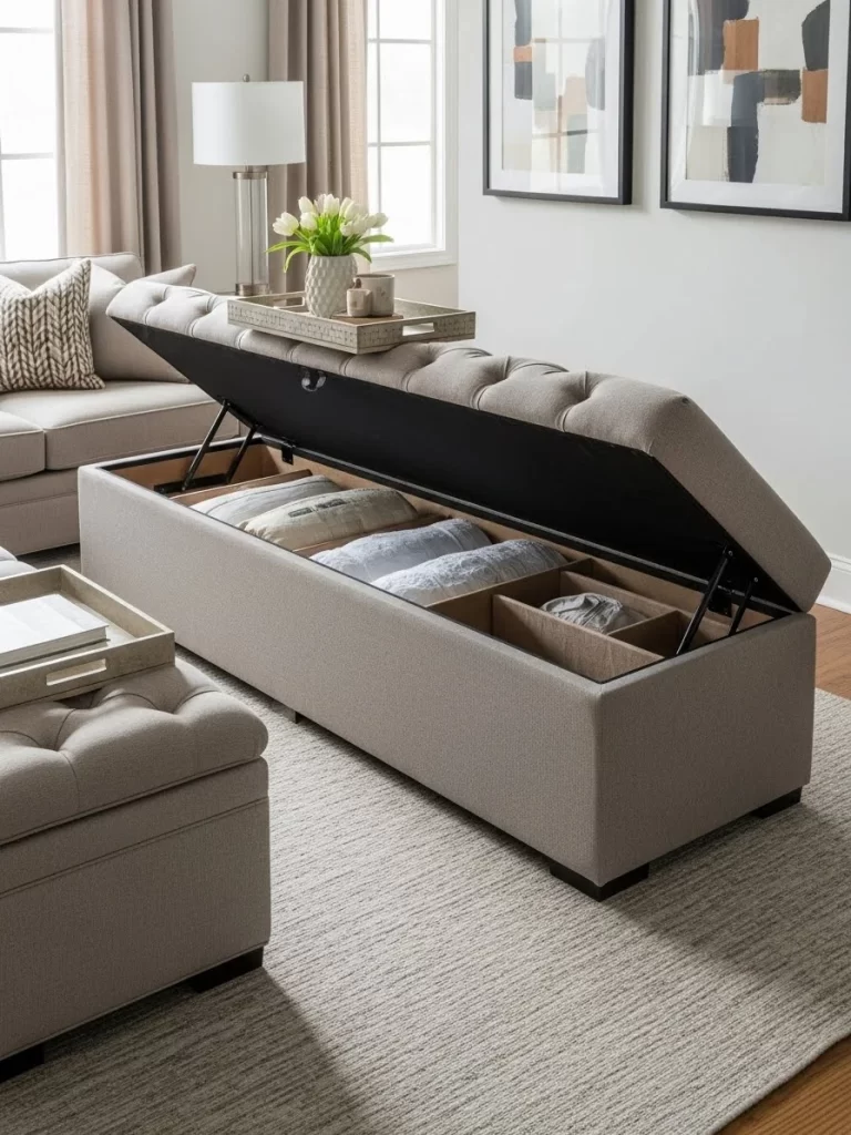 Living Room Storage Hacks Living Room Storage Hacks