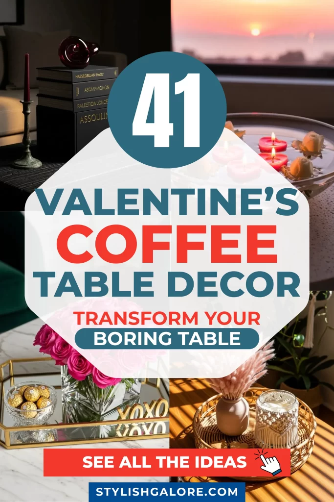 Valentine's Day Coffee Table Decor