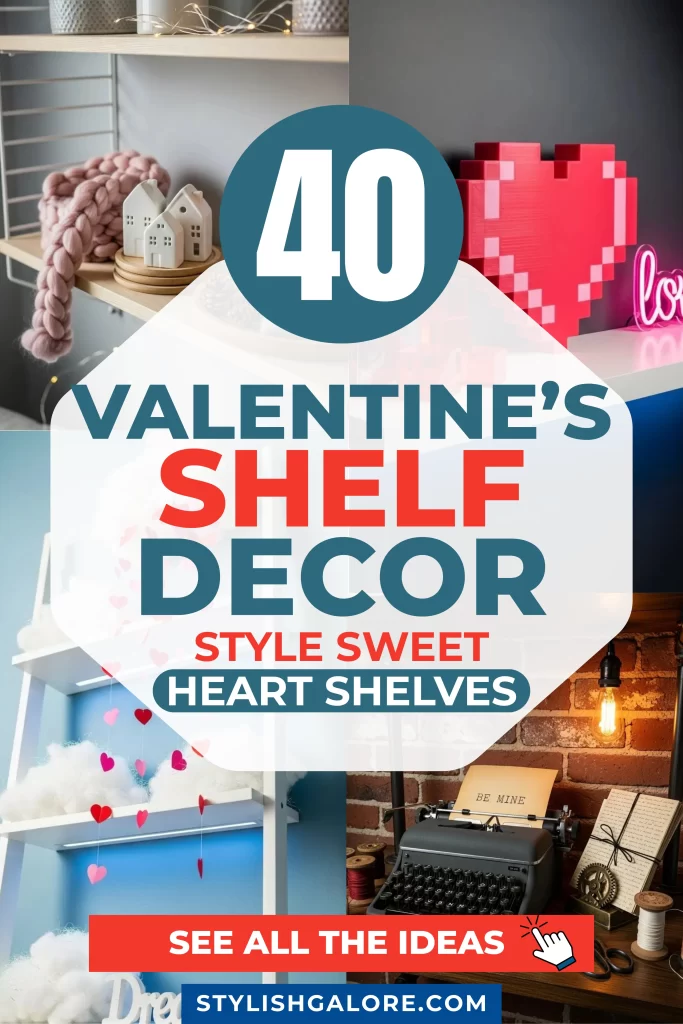 Valentine's Day Shelf Decor