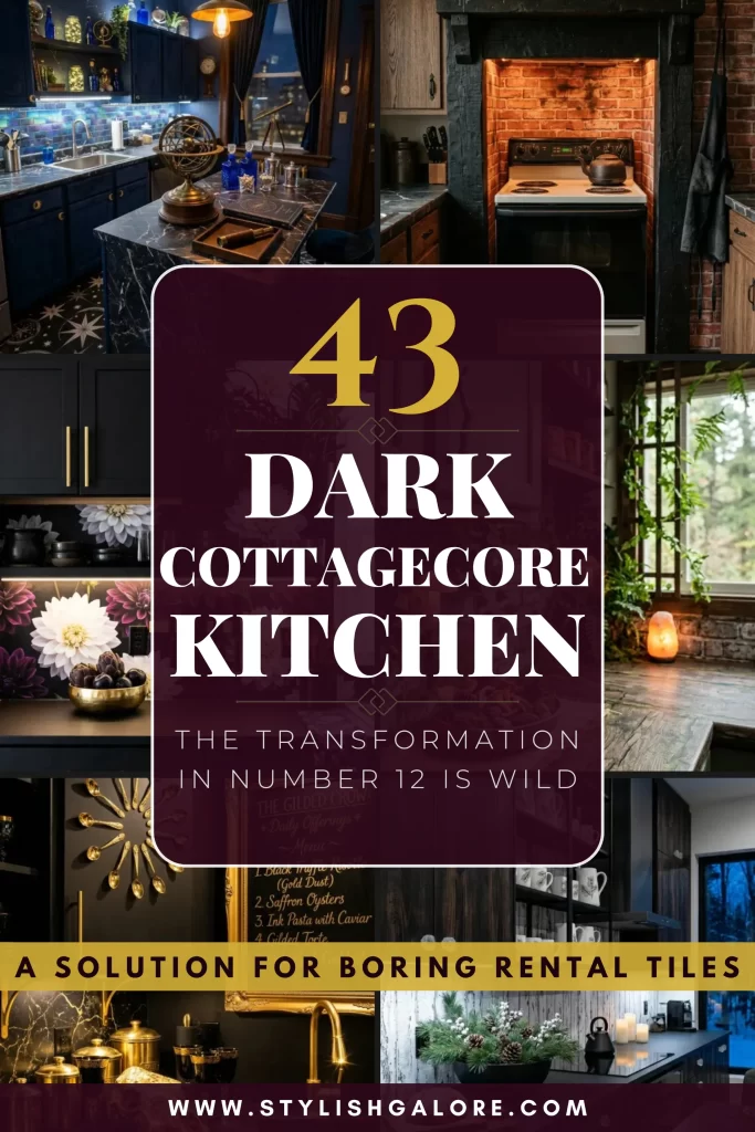 Dark cottagecore kitchen