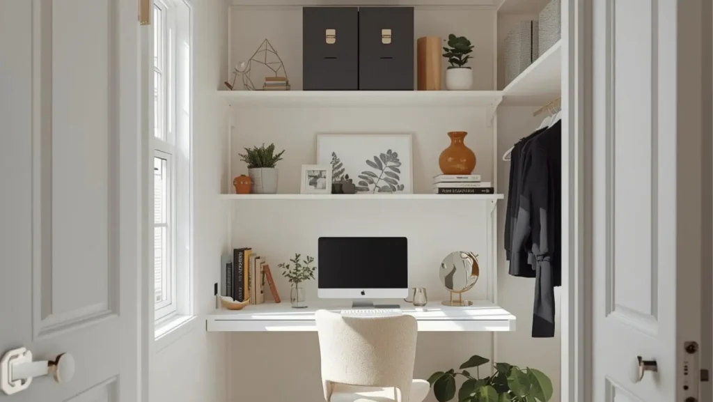 Turn a Standard Closet Into a Mini Home Office