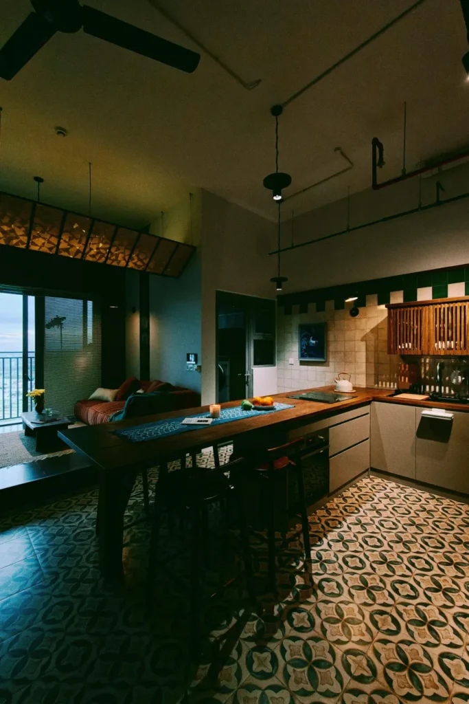 dark cottagecore small apartment