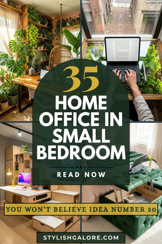 home office in small bedroom