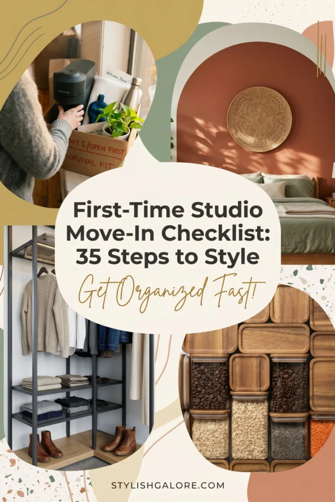 studio apartment move in checklist