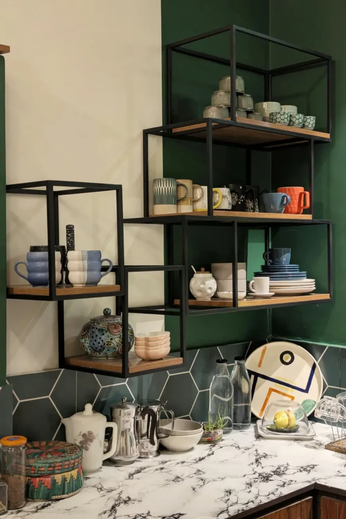 small space open shelving small space open shelving