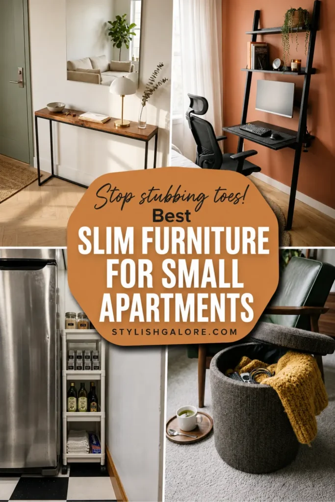 slim furniture for small apartments