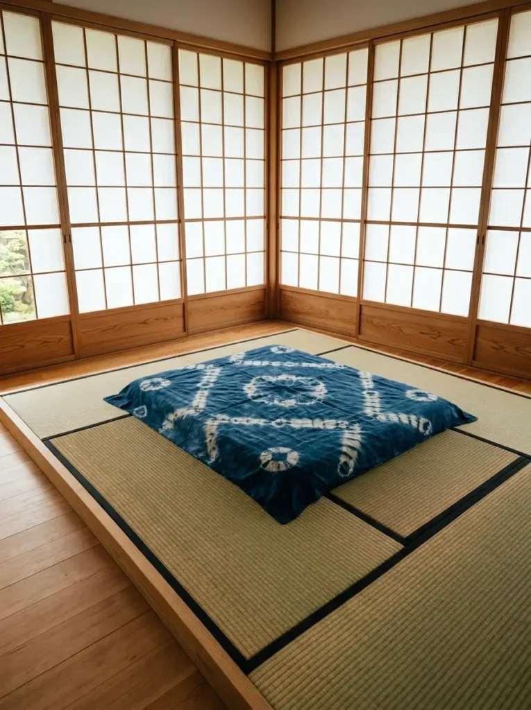 Traditional bedroom with tatami mats