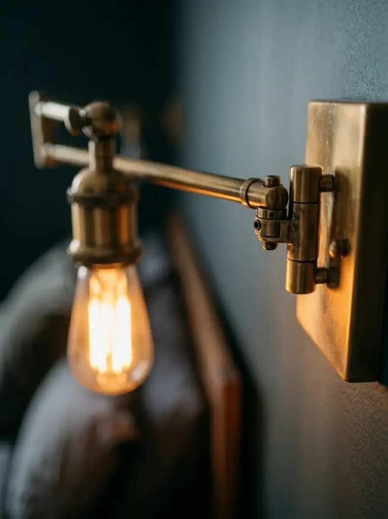 Save table space with wall-mounted lighting.