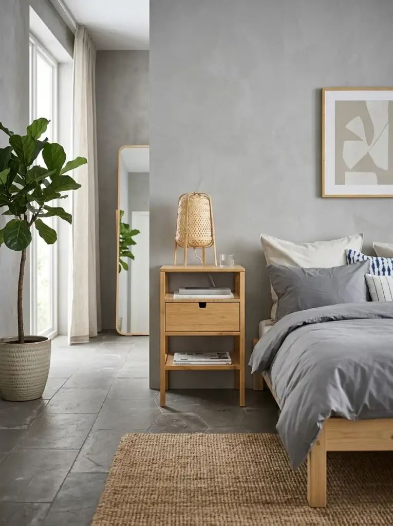 The Visual Bulk Barrier Broken By The IKEA NORDKISA Bamboo Nightstand