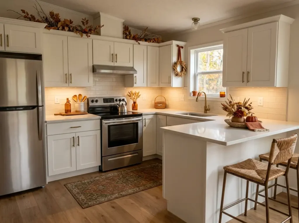 17 Cozy Fall Mobile Home Kitchen Decor Ideas for a Warm, Welcoming Space