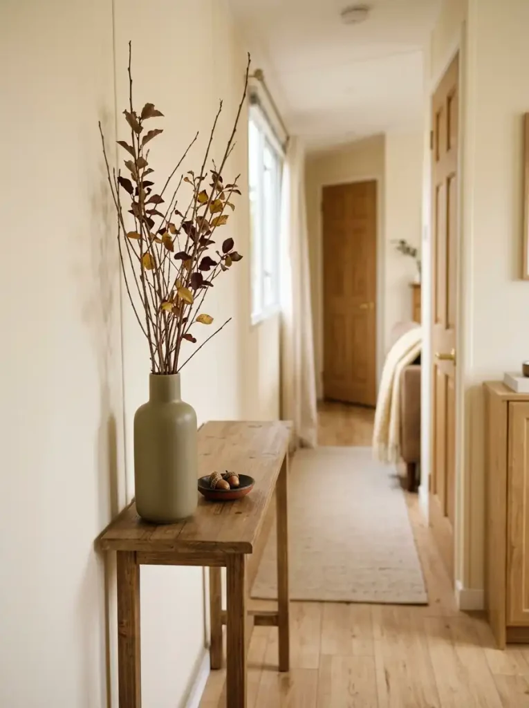 Vertical fall arrangement on a narrow mobile home console
